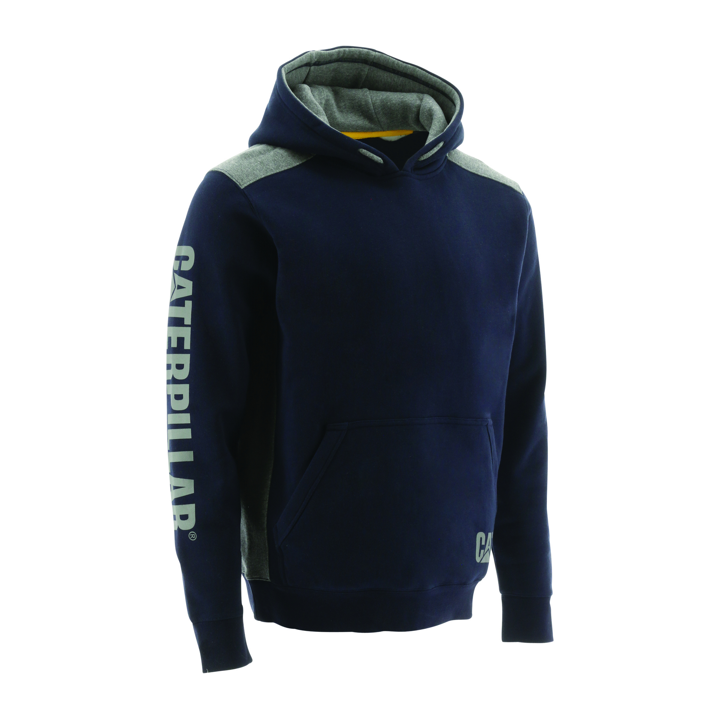 Caterpillar Clothing South Africa - Cat Men's Logo Panel Hooded Sweatshirt Hoodies Navy DY3872096